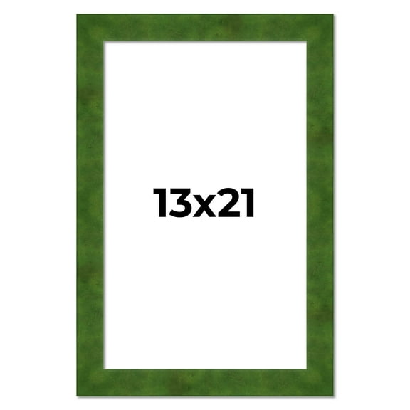 13x21 Frame Green Burl Solid Wood Picture Frame | 1.75 Inches Moulding Width | Interior Frame Depth