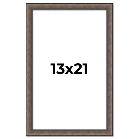 13x21 Frame Silver Real Wood Picture Frame Width 1.25 Inches | Interior Frame Depth 0.5 Inches |
