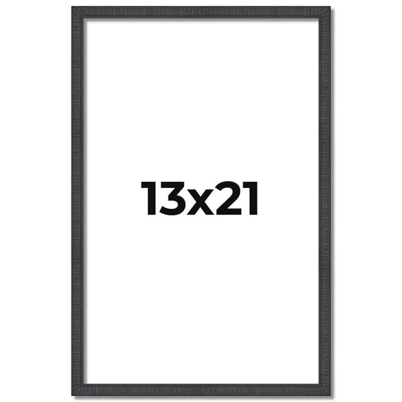 13x21 Rustic Brown Real Wood Picture Frame Width 0.75 inches | Interior Frame Depth 0.5 inches |