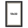 thumbnail image 1 of 13x22 Frame Black Real Wood Picture Frame Width 2.25 Inches | Interior Frame Depth 0.5 Inches |, 1 of 8