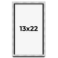 thumbnail image 1 of 13x22 Frame Brushed Silver Solid Wood Picture Frame | 0.75 Inch Moulding Width | Rabbet Depth 0.75, 1 of 5