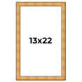 thumbnail image 1 of 13x22 Frame Gold Rustic Solid Wood Picture Frame | 1.25 Inch Wide Moulding | Rustique Gold, 1 of 8