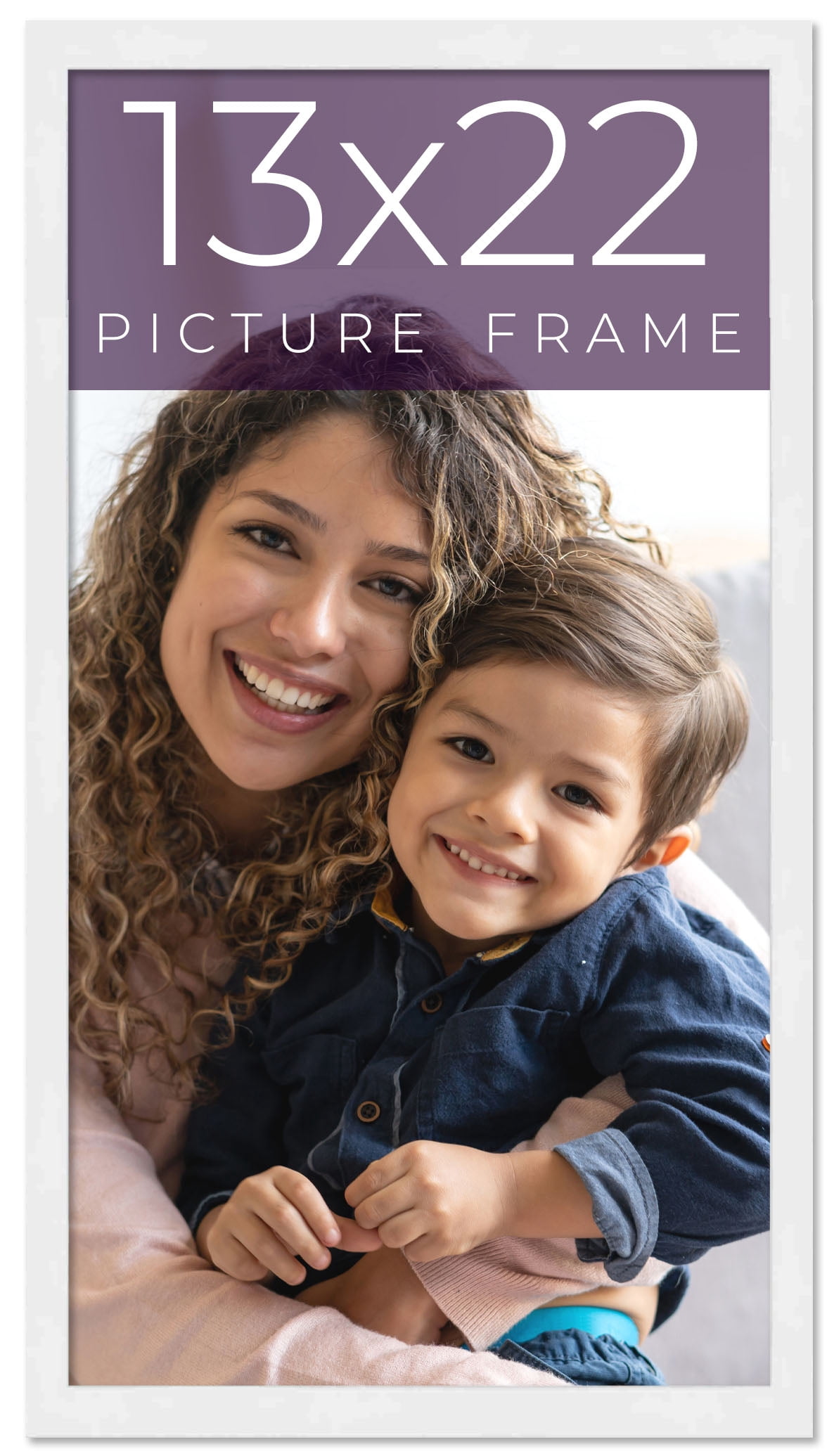 13x22 frame white real wood picture frame width 0 75 inches interior