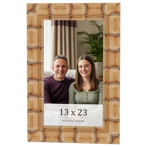 13x23 Frame Beige Real Wood Picture Frame Width 3 inches | Interior Frame Depth 0.5 inches |
