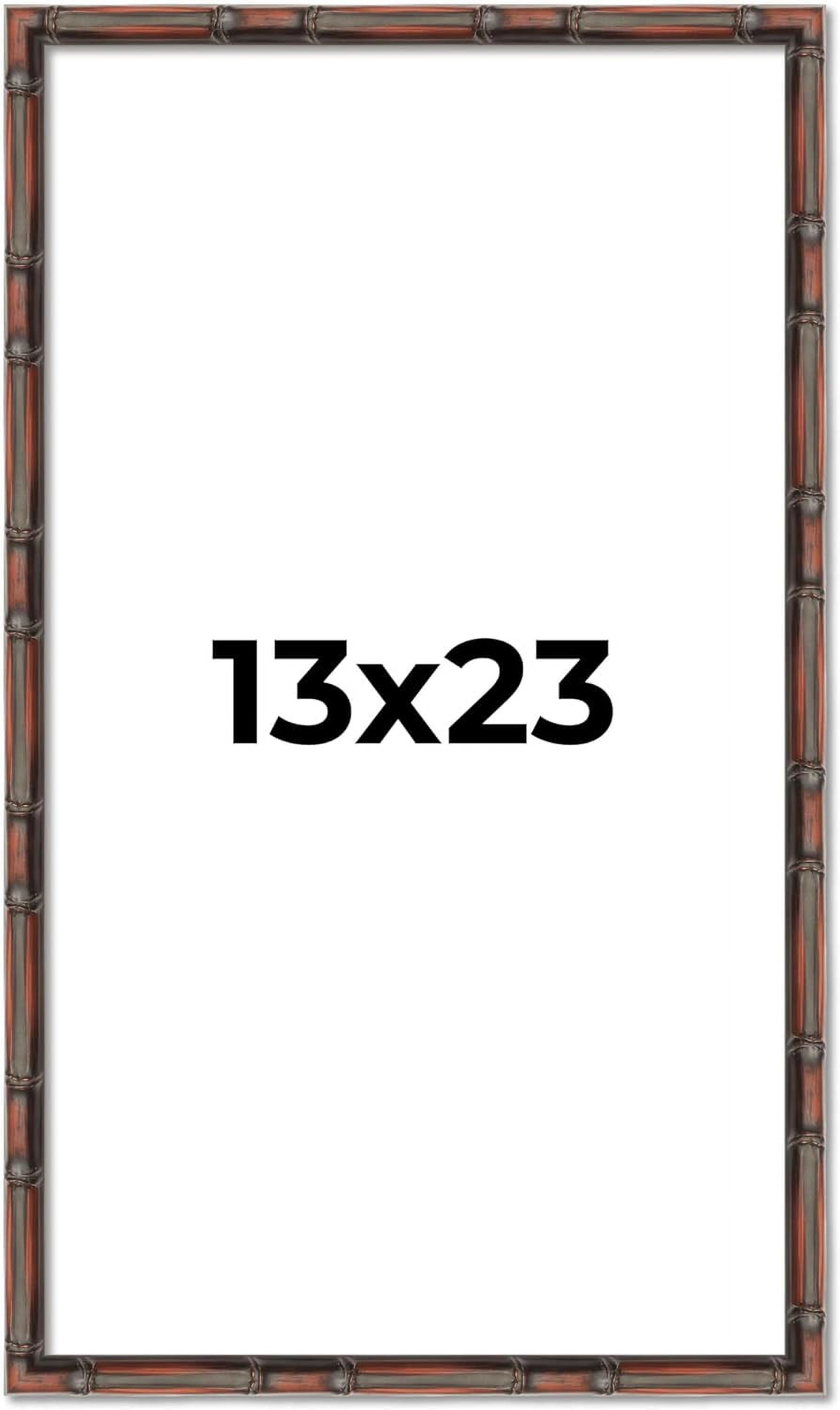 13x23 Frame Brown Bamboo with Dark Coffee/Walnut Finish Solid Wood