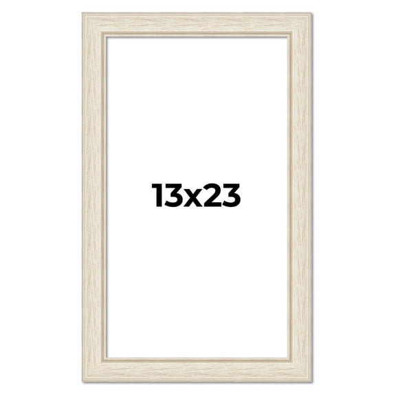 13x23 Frame White Real Wood Picture Frame Width 1.75 inches | Interior Frame Depth 0.5 inches |