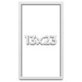 thumbnail image 1 of 13x23 Shadow Box Frame White | 2 Inches Deep Real Wood Contemporary Shadowbox Display Frame | UV, 1 of 8