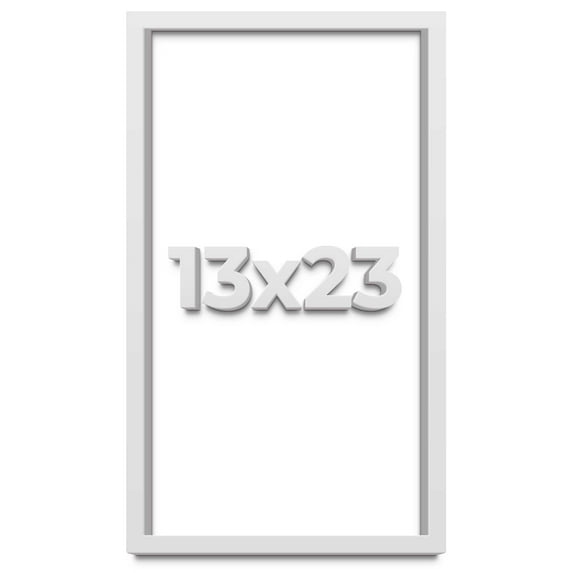 13x23 Shadow Box Frame White | 2 Inches Deep Real Wood Contemporary Shadowbox Display Frame | UV