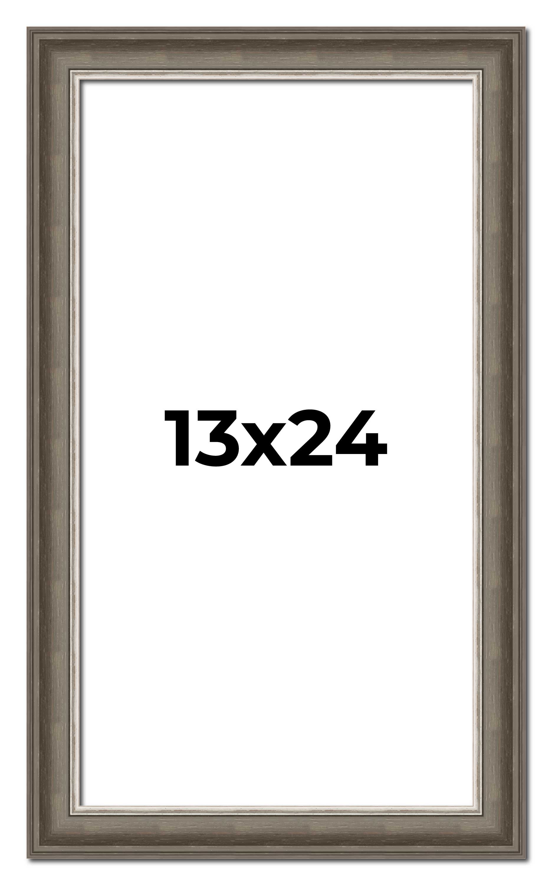 13x24 Frame Brown Solid Wood Picture Frame | 1.75 Inch Moulding Width ...