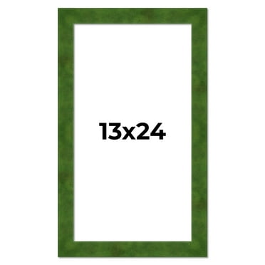 13x24 Frame Green Burl Solid Wood Picture Frame | 1.75 Inches Moulding Width | Interior Frame Depth