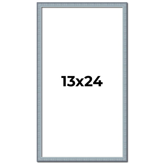 13x24 Frame Rustic Sky Blue Solid Wood Picture Frame | 0.75 Inch Moulding Width |Includes UV