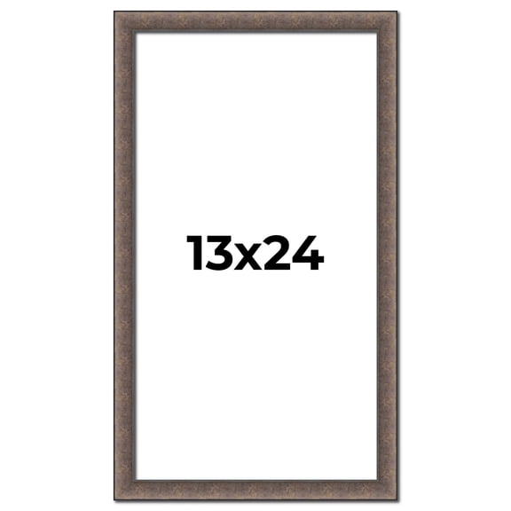 13x24 Frame Silver Real Wood Picture Frame Width 1.25 Inches | Interior Frame Depth 0.5 Inches |