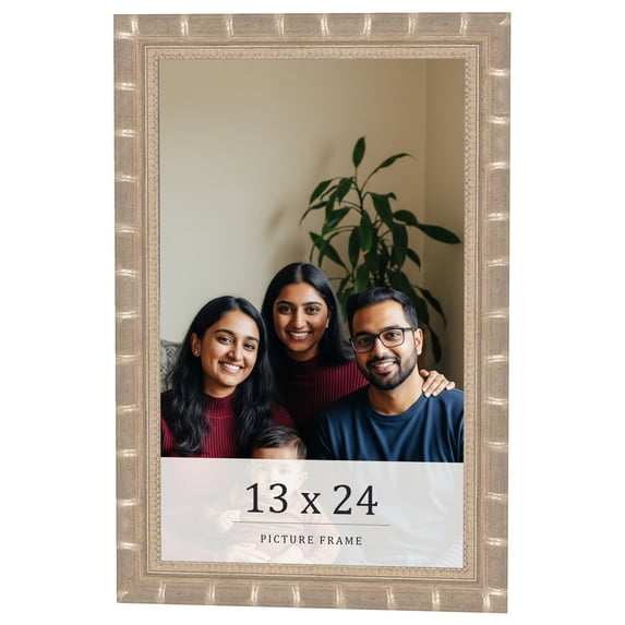 13x24 Frame Silver Real Wood Picture Frame Width 1.5 inches | Interior Frame Depth 0.5 inches |