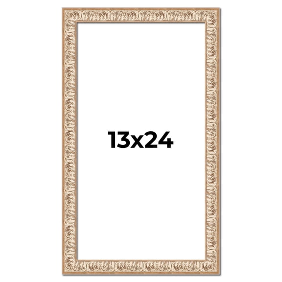 13x24 Frame White Real Wood Picture Frame Width 1.5 inches | Interior Frame Depth 0.5 inches |