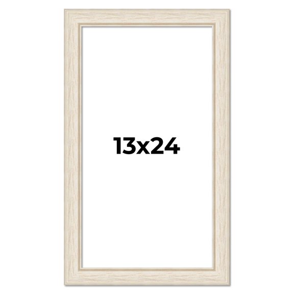 13x24 Frame White Real Wood Picture Frame Width 1.75 inches | Interior Frame Depth 0.5 inches |