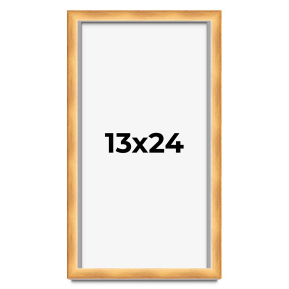 13x24 Shadow Box Bronze Cross-Brushed Display Frame | 1.625 Inches Deep Solid Wood | UV Resistant