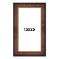 thumbnail image 1 of 13x25 Frame Brown Walnut Gold Ornate Trim Solid Wood Plein Air Picture Frame | 3 Inch Moulding, 1 of 8