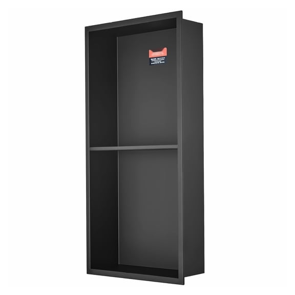 13x25" Shower Niche 304 Stainless Steel - Double Shelf Recessed Wall Niche, Waterproof Rust-Proof Easy Clean Bathroom Storage