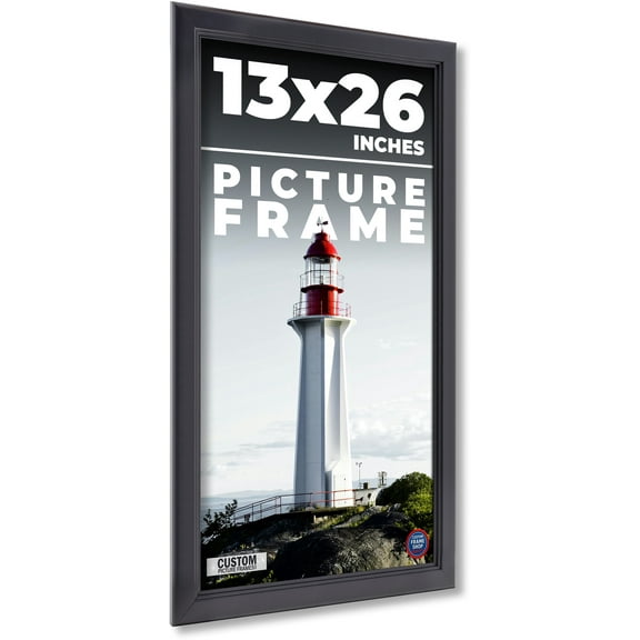 13x26 Frame Black Passaggi Solid Wood Picture Frame Width 1.5 Inches | Interior Depth 0.5 Inches |