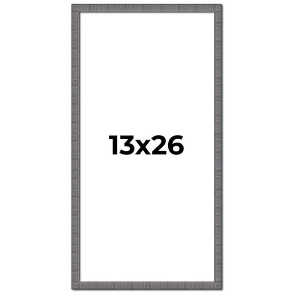 13x26 Frame Slate Blue Distressed Rustic Solid Wood Picture Frame | 0.75 Inch Moulding Width |