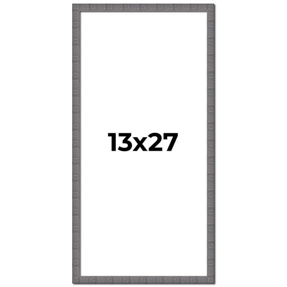 13x27 Frame Slate Blue Distressed Rustic Solid Wood Picture Frame | 0.75 Inch Moulding Width |