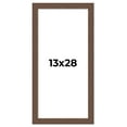 thumbnail image 1 of 13x28 Frame Brown Farmhouse Solid Wood Picture Frame Width 1.5 Inches | Interior Frame Depth 0.5, 1 of 8