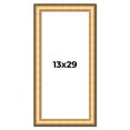 thumbnail image 1 of 13x29 Frame Gold Plein Aire Solid Wood Picture Frame Width 2 Inches | Interior Frame Depth 0.5, 1 of 8