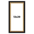 thumbnail image 1 of 13x29 Frame Gold Real Wood Picture Frame Width 2.25 Inches | Interior Frame Depth 0.5 Inches |, 1 of 8
