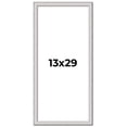 thumbnail image 1 of 13x29 Frame Silver Inner Slope Bevel Picture Frame | 1 Inch Moulding Width | 0.75 Inch Rabbet Depth, 1 of 8