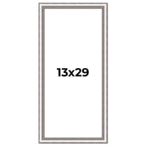 13x29 Frame Silver Real Wood Picture Frame Width 1.25 Inches | Interior Frame Depth 0.5 Inches |