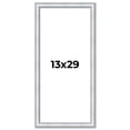 thumbnail image 1 of 13x29 Frame Sterling Silver Solid Wood Picture Frame | 1.25 Inch Moulding Width | 0.75 Inch, 1 of 8