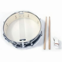 13x3.5 Inch Professional Snare Drum Drumsticks Drum Key Strap Set Black