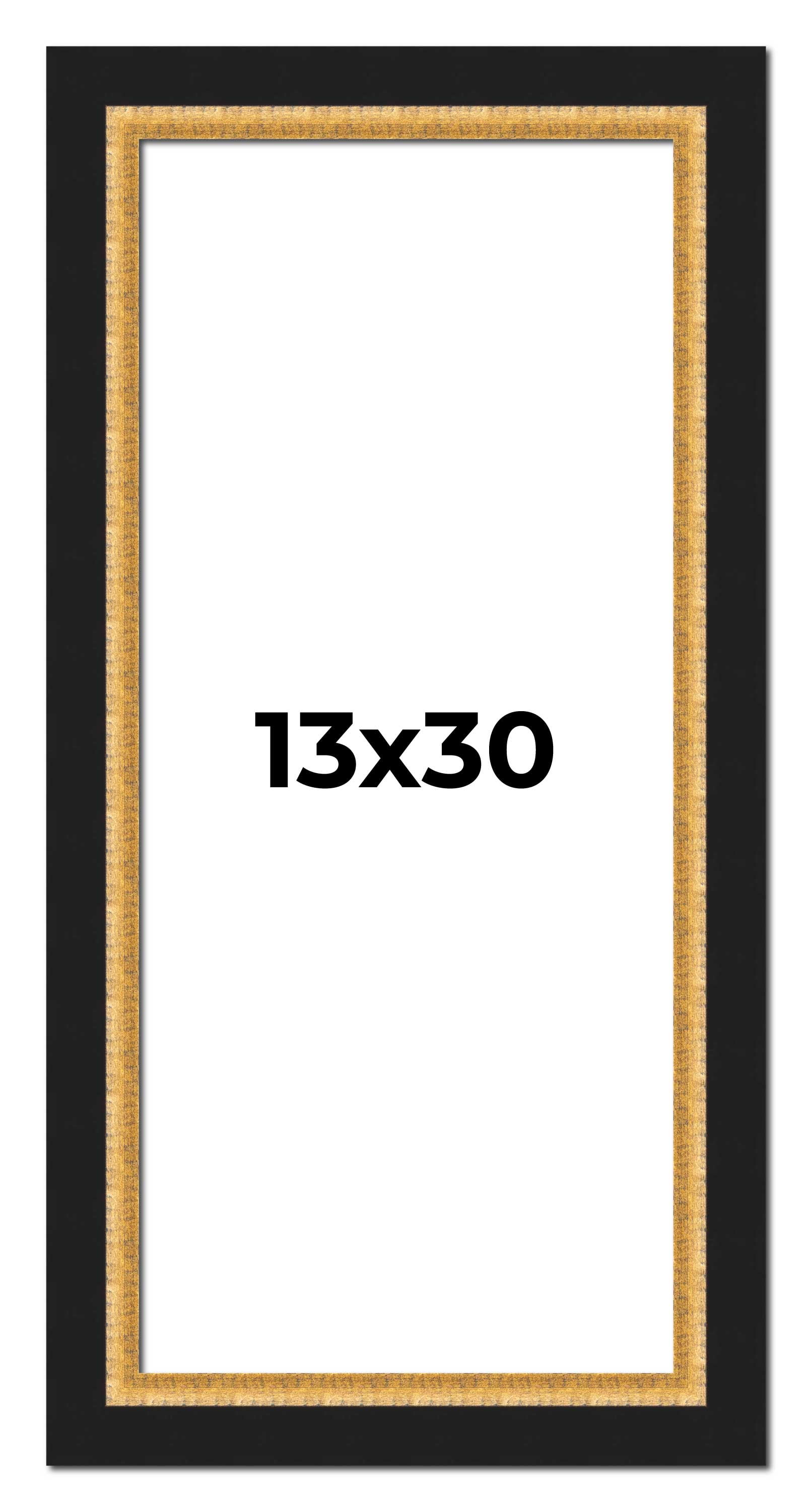 13x30 Frame Gold Real Wood Picture Frame Width 2.25 Inches | Interior ...