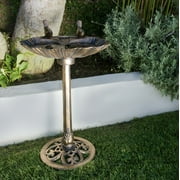 Alpine Corporation 32-inch Plastic Bird Bath, Bronze