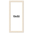 thumbnail image 1 of 13x32 Frame White Barnwood Picture Frame - Modern Photo Frame Includes UV Acrylic Shatter Guard, 1 of 8