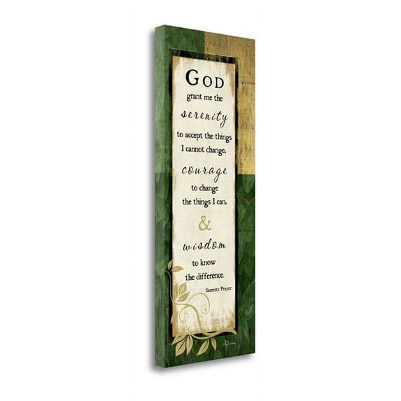 13x32 God Grant Me The Serenity By Jennifer Pugh - on Canvas Fabric Multi-Color
