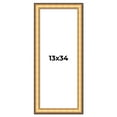 thumbnail image 1 of 13x34 Frame Gold Plein Aire Solid Wood Picture Frame Width 2 Inches | Interior Frame Depth 0.5, 1 of 8