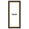 thumbnail image 1 of 13x34 Frame Gold Real Wood Picture Frame Width 2.25 Inches | Interior Frame Depth 0.5 Inches |, 1 of 8