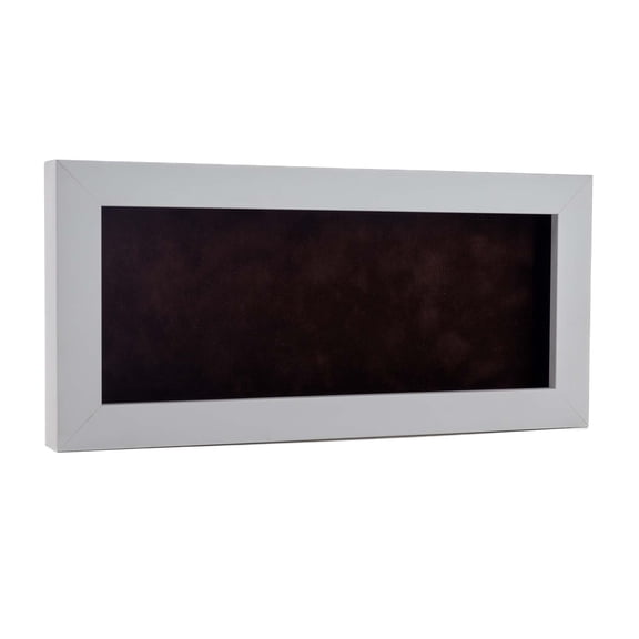 CustomPictureFrames 13x39 Rustic White Solid Wood Picture Frame – Wall Hanging Photo Display