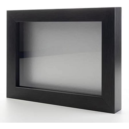 13x34 wood box display frame with silver acid-free backing uv & hanging hardware - with 3/4" usable depth - great magazine display frame box