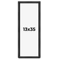 thumbnail image 1 of 13x35 Frame Black Charcoal Grey Wood Textured Picture Frame | 0.75 Inch Moulding Width | Gunmetal, 1 of 8