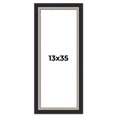 thumbnail image 1 of 13x35 Frame Black Real Wood Picture Frame Width 2.25 Inches | Interior Frame Depth 0.5 Inches |, 1 of 8