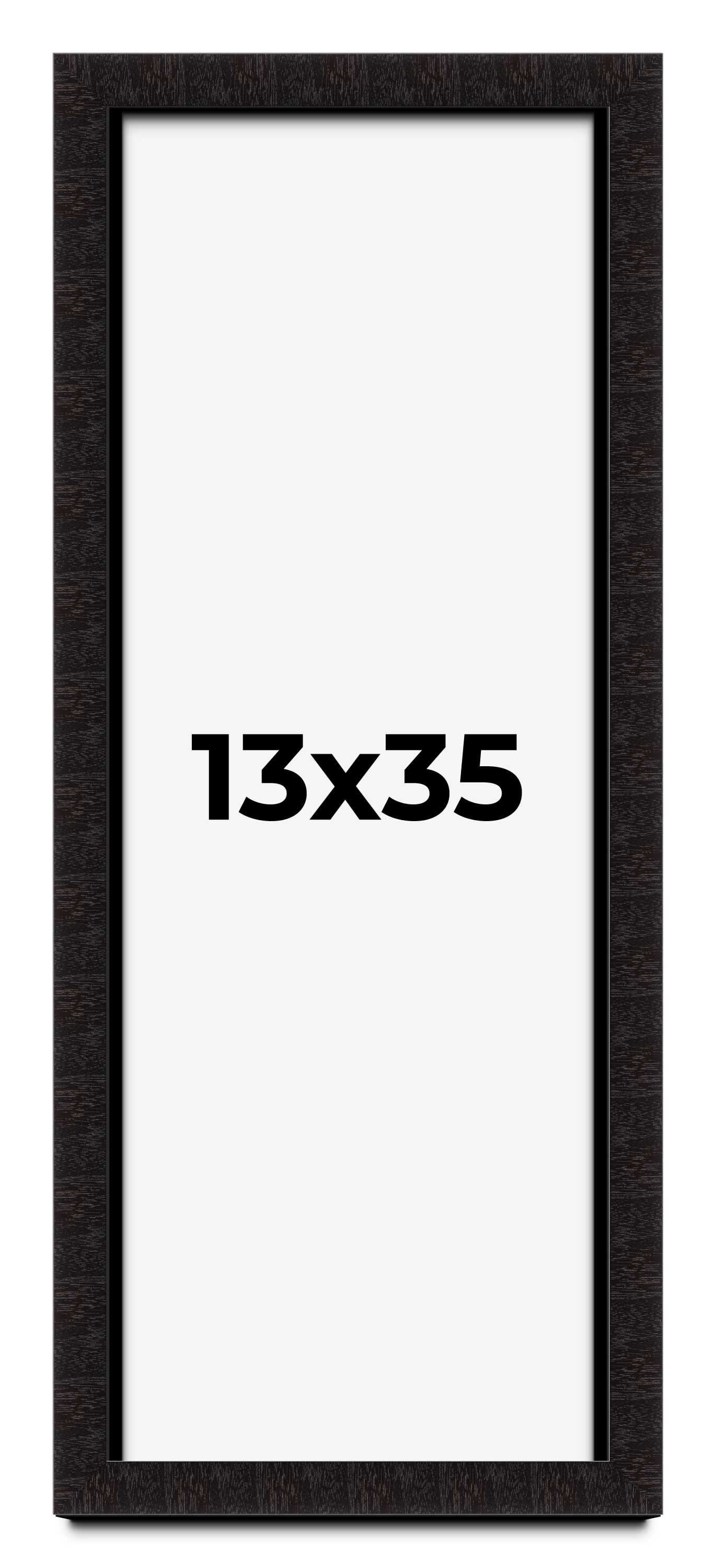 13x35 Shadow Box Black Solid Wood Display Picture Frame | 1 Inch Rabbet ...