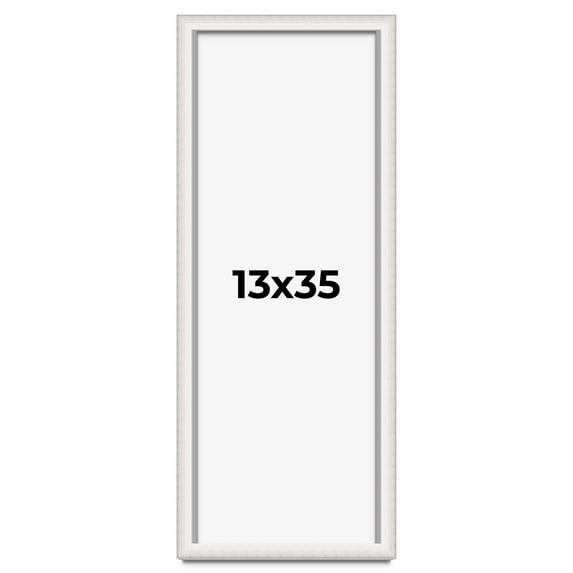 13x35 Shadow Box Silver Brushed Striped Display Frame | 1.625 Inches Deep | 1 Inch Moulding Width |