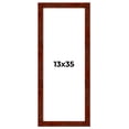 thumbnail image 1 of 13x35 Walnut Brown Veneer Real Wood Picture Frame Width 1.75 inches | Interior Frame Depth 0.5, 1 of 8