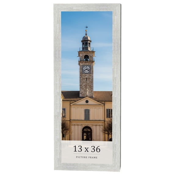 13x36 Frame White Real Wood Picture Frame Width 1.5 inches | Interior Frame Depth 0.5 inches | Barn