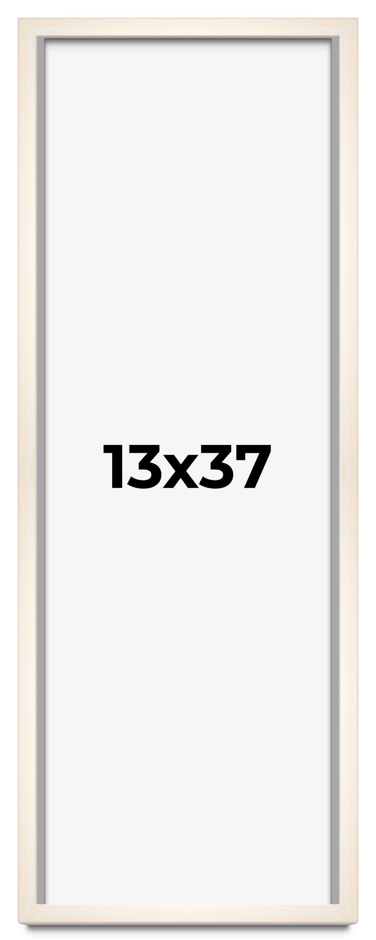 13x37 Frame White Wash Solid Wood Picture Frame | 0.75 Inch Moulding ...