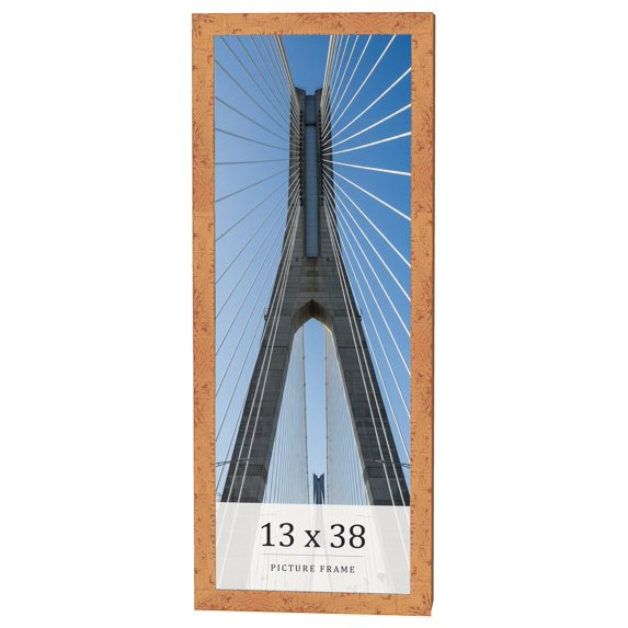 13x38 Frame Beige Real Wood Picture Frame Width 1.25 inches | Interior Frame Depth 0.5 inches |