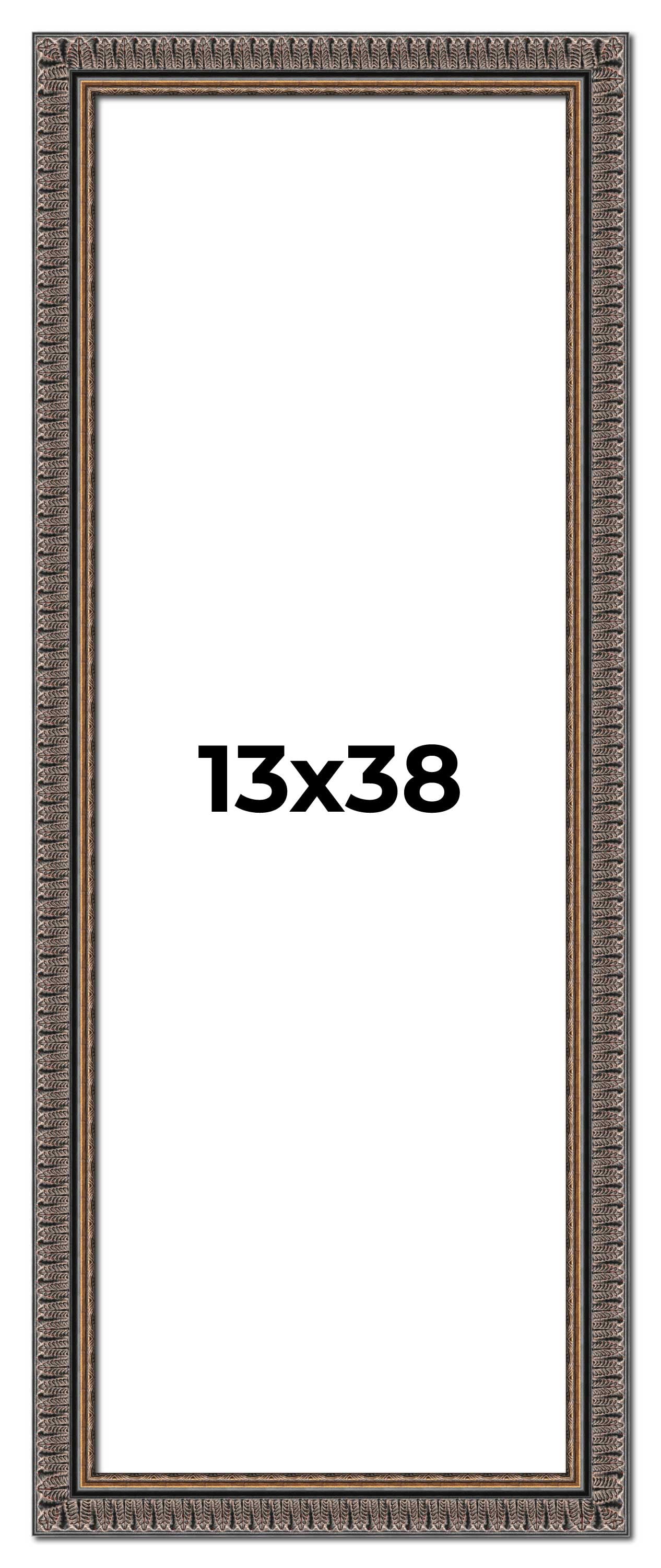 13x38 Frame Black Feather Payton Ornate Solid Wood Picture Frame Width ...