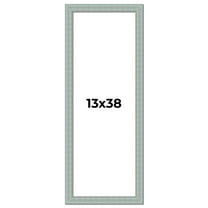 13x38 Frame Blue Teal Distressed Solid Wood Picture Frame | 1.625 Inch Moulding Width | Sonoma Blue